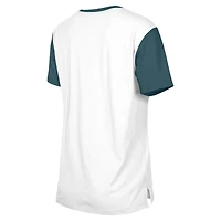 Women's New Era White/Midnight Green Philadelphia Eagles 3rd Down T-Shirt