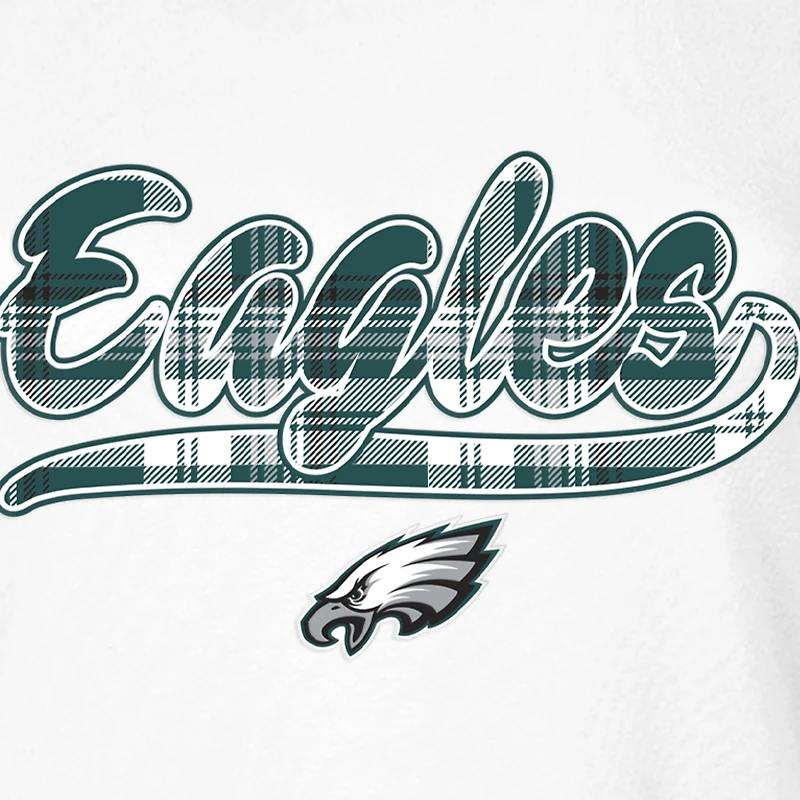 Women's New Era White/Midnight Green Philadelphia Eagles 3rd Down T-Shirt
