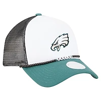 Bracelet d'amitié New Era blanc/vert nuit pour femme des Philadelphia Eagles, casquette ajustable 9FORTY