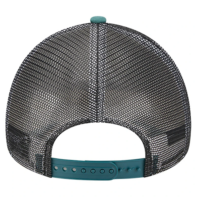 Bracelet d'amitié New Era blanc/vert nuit pour femme des Philadelphia Eagles, casquette ajustable 9FORTY