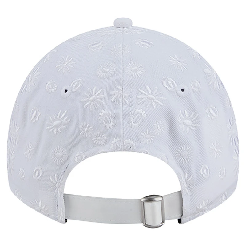 Casquette ajustable 9TWENTY blanche à imprimé floral des Philadelphia Eagles de New Era pour femme