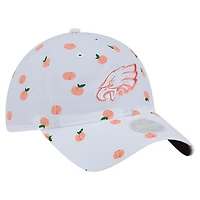 Women's New Era  White Philadelphia Eagles Fruit Pattern 9TWENTY Adjustable Hat