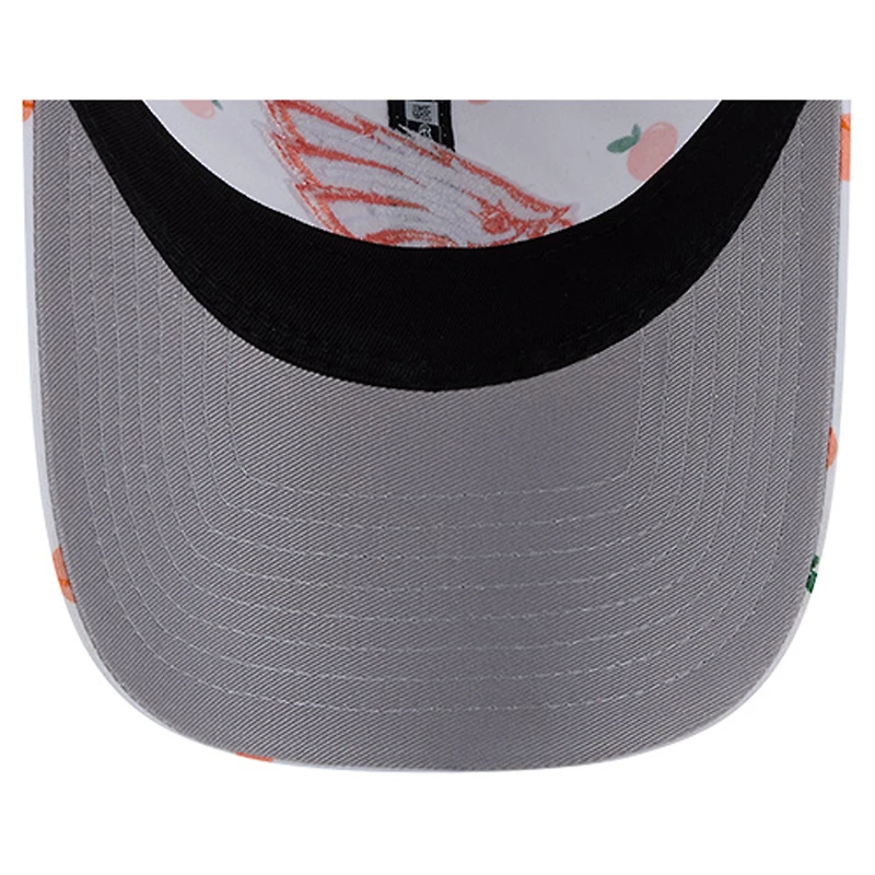 Women's New Era  White Philadelphia Eagles Fruit Pattern 9TWENTY Adjustable Hat