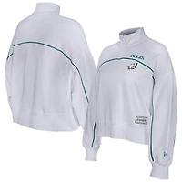 Sweat-shirt fonctionnel à fermeture éclair quart de tour New Era Philadelphia Eagles pour femme