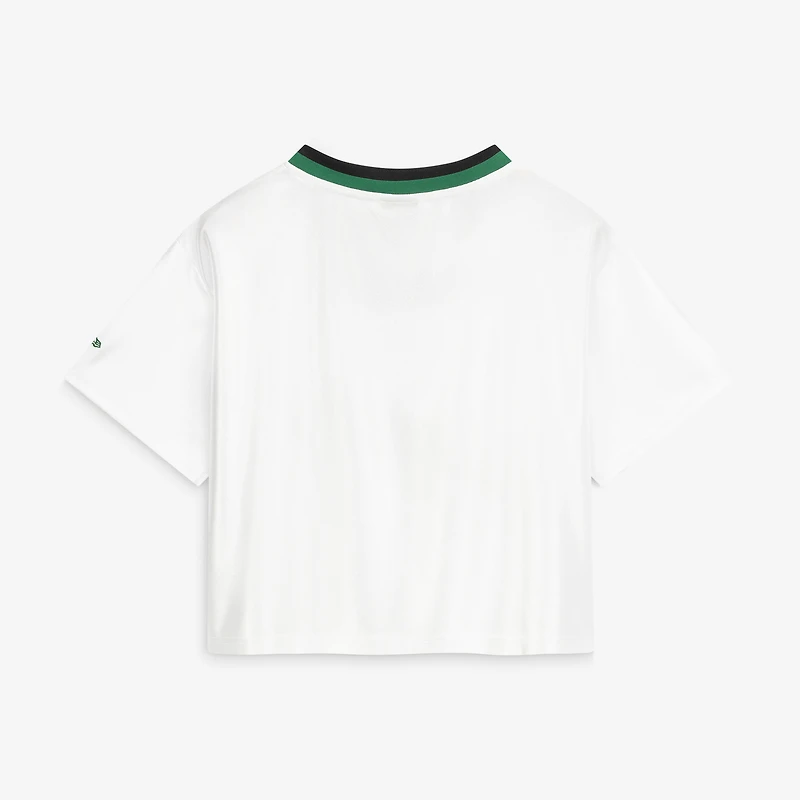 Maillot de sport court et carré New Era blanc Philadelphia Eagles pour femme