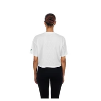 Women's New Era  White Philadelphia Eagles Summer Mesh Cropped Boxy T-Shirt