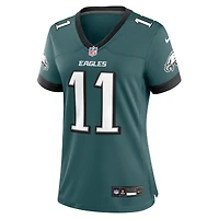 Nike A.J. Femme Maillot de match l'équipe des Eagles Philadelphie, marron, vert minuit