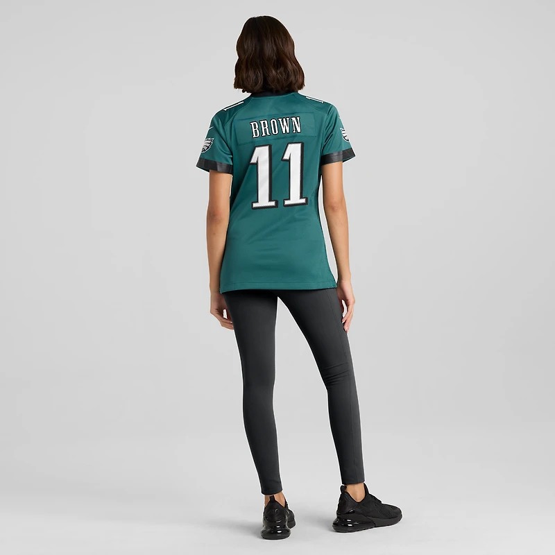 Nike A.J. Femme Maillot de match l'équipe des Eagles Philadelphie, marron, vert minuit