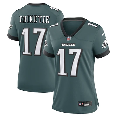 Maillot de match Nike Arnold Ebiketie vert nuit pour femme, Philadelphia Eagles