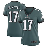 Maillot de match Nike Arnold Ebiketie vert nuit pour femme, Philadelphia Eagles