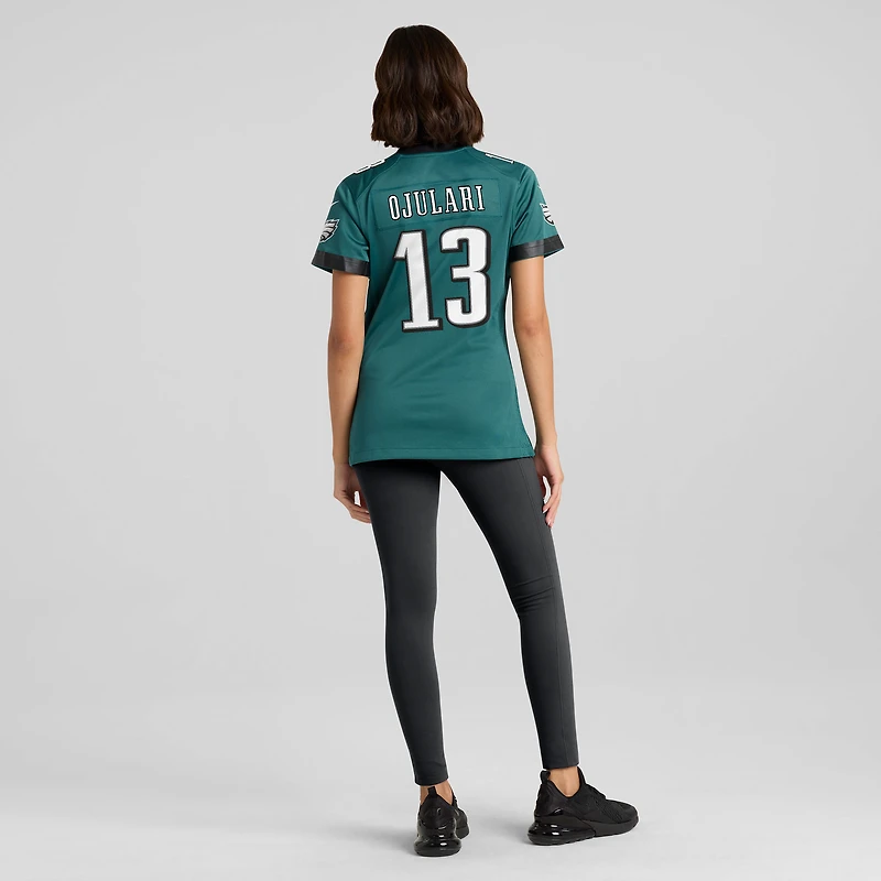 Women's Nike Azeez Ojulari Midnight Green Philadelphia Eagles Team Game Jersey