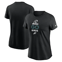 Women's Nike Black Philadelphia Eagles 2024 NFL Playoffs T-Shirt