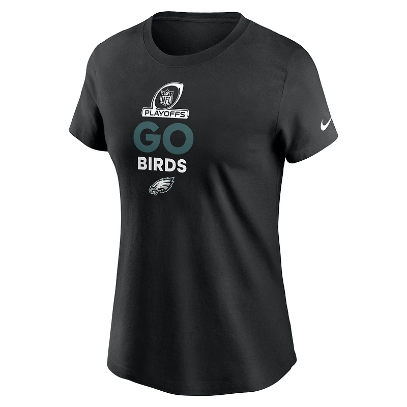 Women's Nike Black Philadelphia Eagles 2024 NFL Playoffs T-Shirt