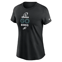 Women's Nike Black Philadelphia Eagles 2024 NFL Playoffs T-Shirt