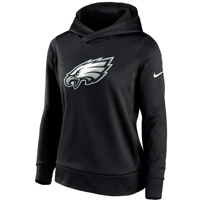Women's Nike Black Philadelphia Eagles Lightweight Performance Hooded Top