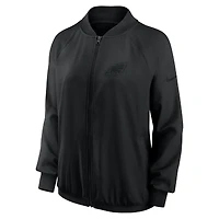 Women's Nike Black Philadelphia Eagles Raglan Full-Zip Jacket