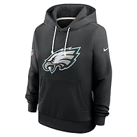 Sweat à capuche Nike noir Philadelphia Eagles Sideline Standard Issue Initial Home Dri-FIT pour femme