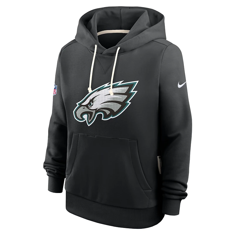Women's Nike Black Philadelphia Eagles Sideline Standard Issue Initial Home Dri-FIT Hoodie