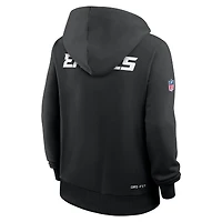 Women's Nike Black Philadelphia Eagles Sideline Standard Issue Initial Home Dri-FIT Hoodie