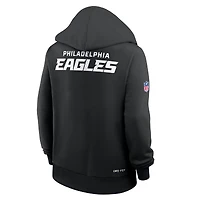 Women's Nike Black Philadelphia Eagles Sideline Standard Issue Initial Home Dri-FIT Hoodie