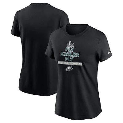 Women's Nike  Black Philadelphia Eagles Super Bowl LIX Champions Local T-Shirt