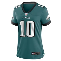 Maillot de match l'équipe des Philadelphia Eagles Nike Braden Mann pour femme, vert nuit