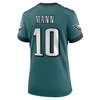 Maillot de match l'équipe des Philadelphia Eagles Nike Braden Mann pour femme, vert nuit