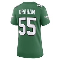 Maillot de jeu alternatif des Eagles Philadelphie Nike Brandon Graham Kelly pour femme, vert