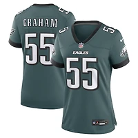 Maillot de match Nike Brandon Graham vert nuit pour femme, Philadelphia Eagles