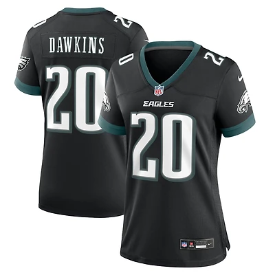 Maillot de match joueur retraité Nike Brian Dawkins pour femme, vert minuit, des Eagles Philadelphie