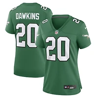 Maillot de match alternatif des Eagles Philadelphie Nike Brian Dawkins Kelly vert pour femme