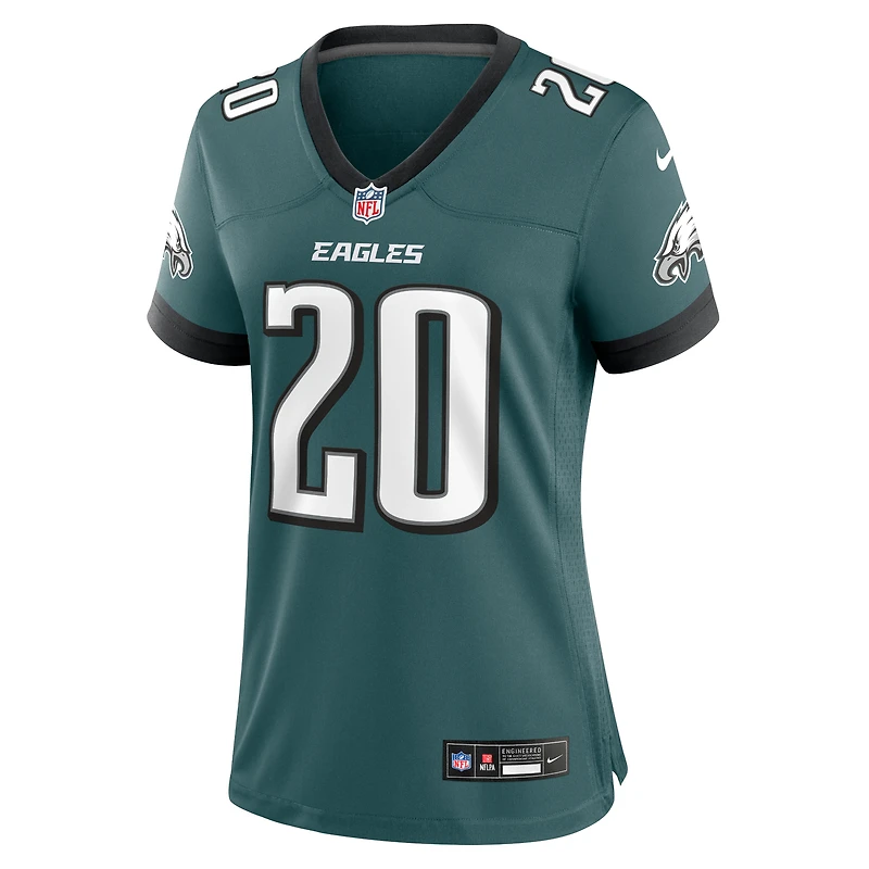 Maillot de match joueur retraité Nike Brian Dawkins pour femme, vert minuit, des Eagles Philadelphie