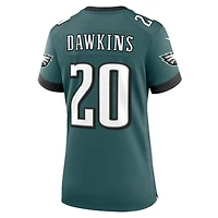 Maillot de match joueur retraité Nike Brian Dawkins pour femme, vert minuit, des Eagles Philadelphie