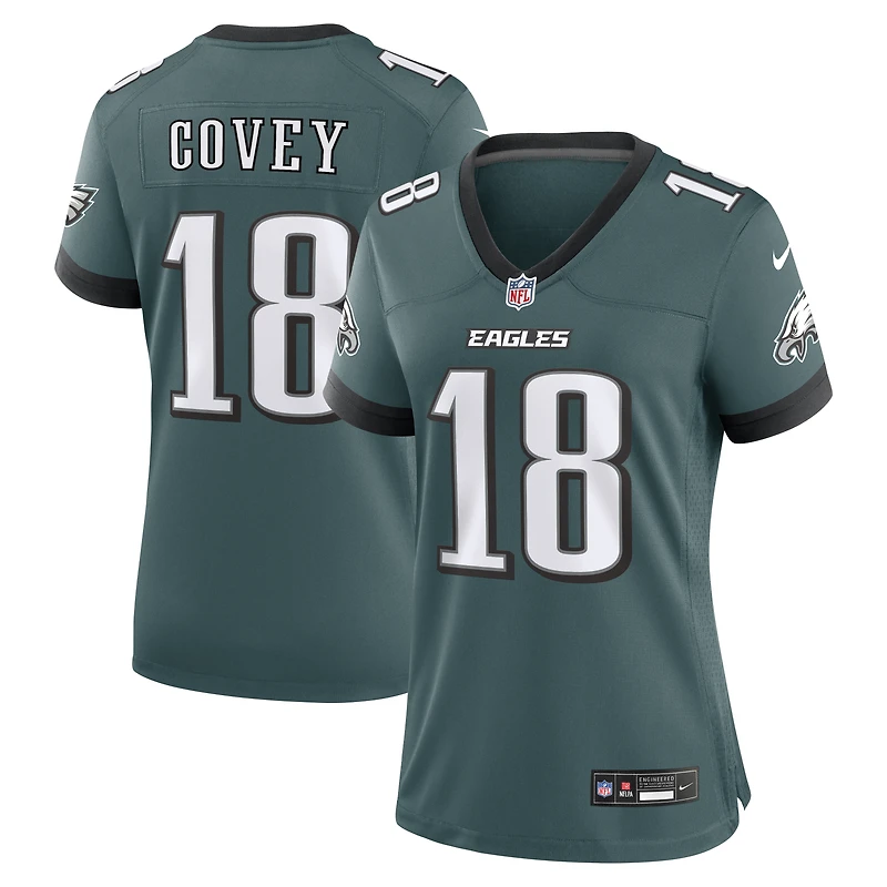 Women's Nike Britain Covey  Midnight Green Philadelphia Eagles Team Game Jersey