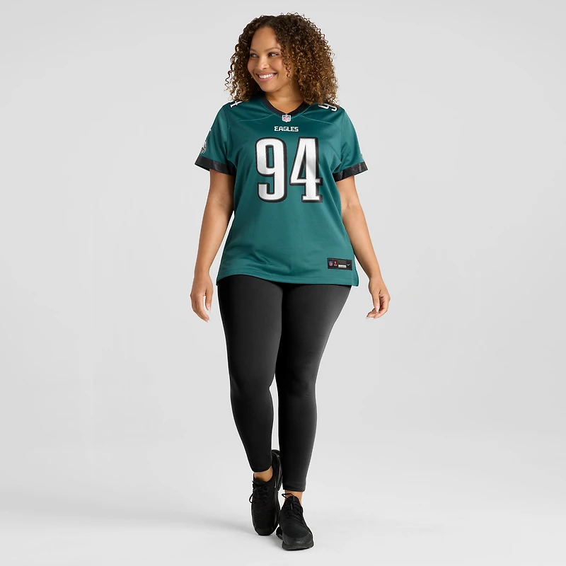 Maillot de match Nike Byron Young pour femme, vert nuit, Philadelphia Eagles