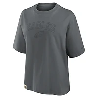 T-shirt Nike anthracite Philadelphia Eagles Glory Arch Boxy pour femme