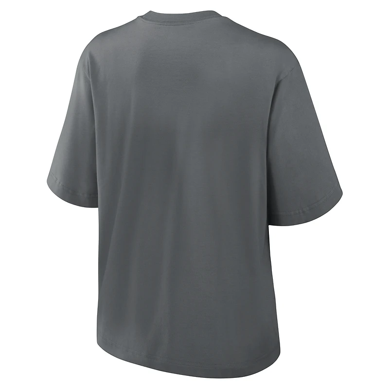 T-shirt Nike anthracite Philadelphia Eagles Glory Arch Boxy pour femme