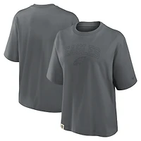 T-shirt Nike anthracite Philadelphia Eagles Glory Arch Boxy pour femme