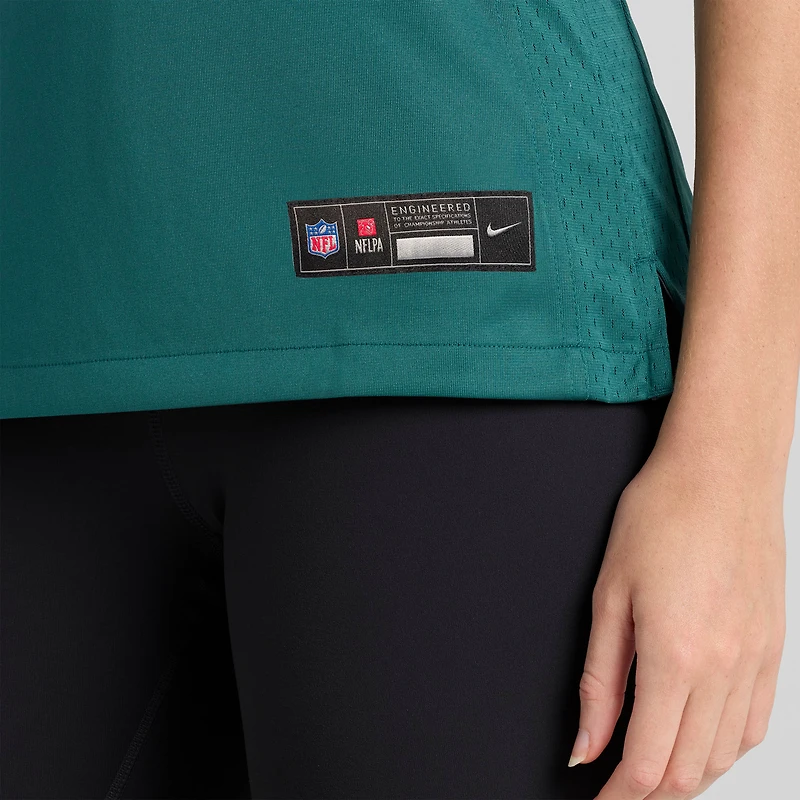 Maillot Nike Charley Hughlett pour femme, vert nuit, équipe des Philadelphia Eagles