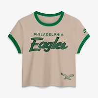 T-shirt court Nike Philadelphia Eagles crème pour femme