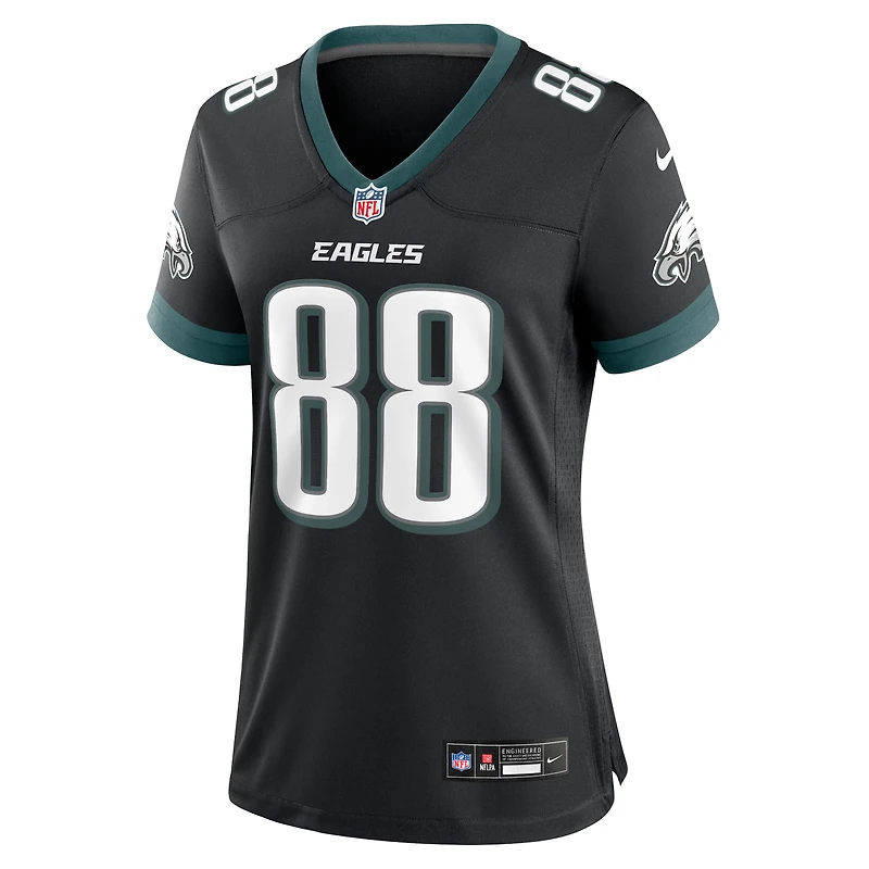 Maillot de match alternatif Nike Dallas Goedert pour femme, noir, Philadelphia Eagles