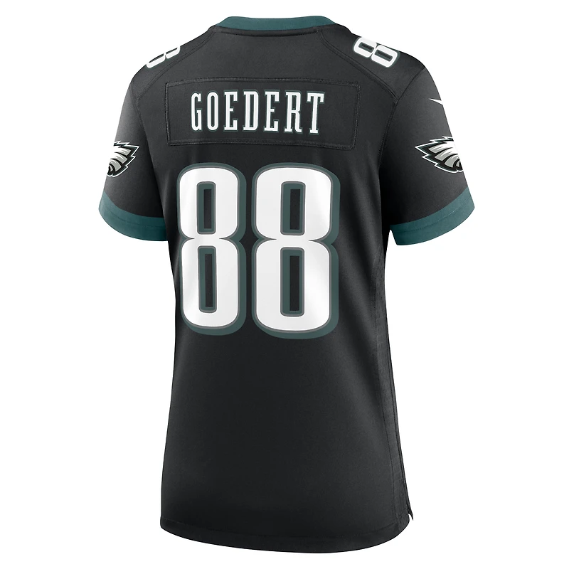 Maillot de match l'équipe Nike Dallas Goedert pour femme, vert minuit, des Eagles Philadelphie