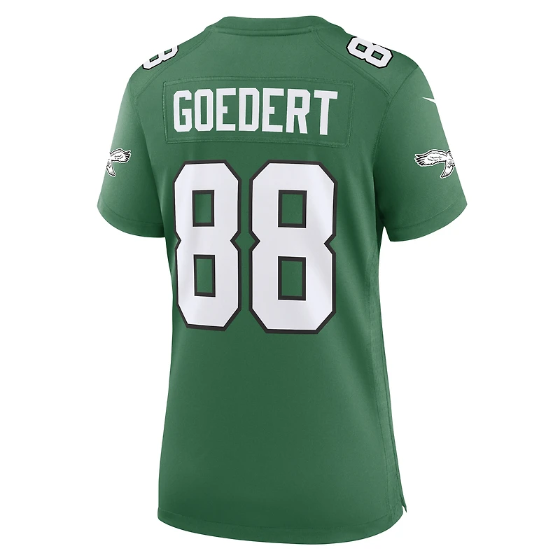 Maillot de match alternatif des Eagles Philadelphie pour femme Nike Dallas Goedert Kelly vert