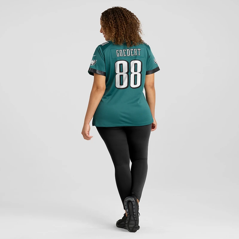 Maillot de match l'équipe Nike Dallas Goedert pour femme, vert minuit, des Eagles Philadelphie