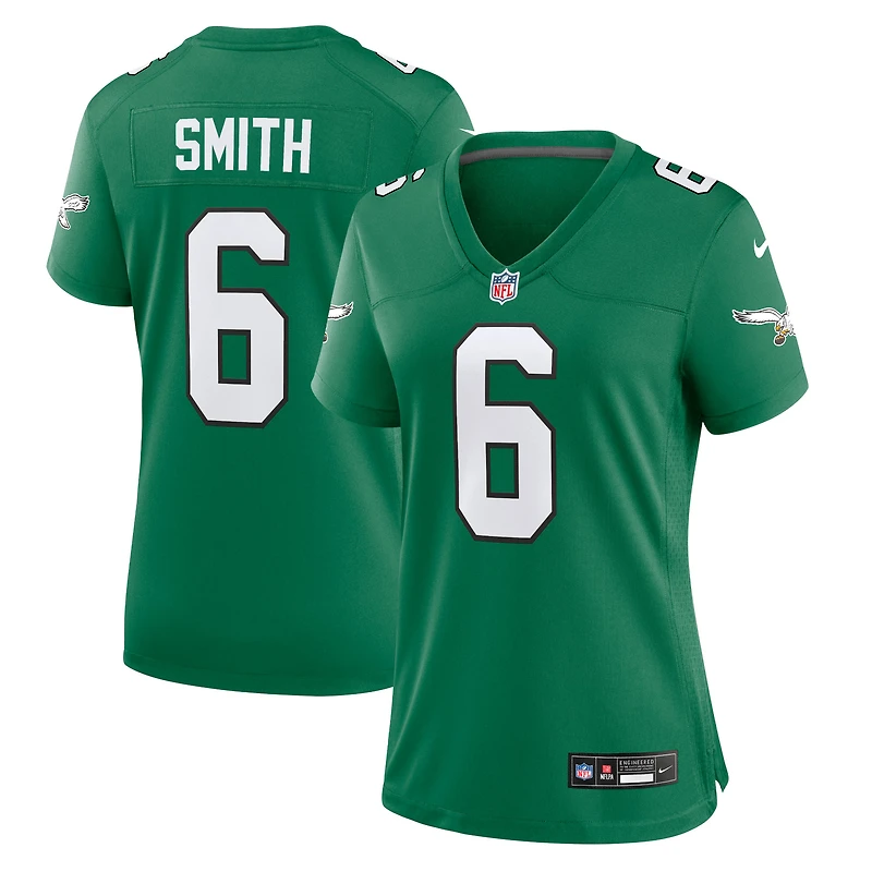 Maillot de joueur Nike DeVonta Smith Kelly Green Philadelphia Eagles pour femme