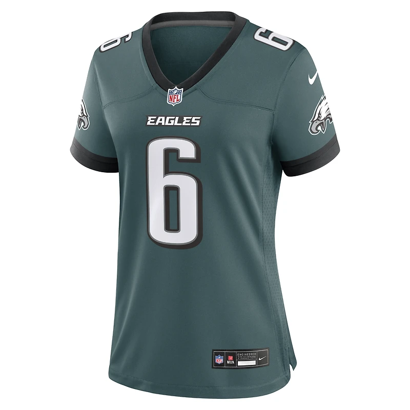 Maillot de match Nike DeVonta Smith vert nuit pour femme, Philadelphia Eagles