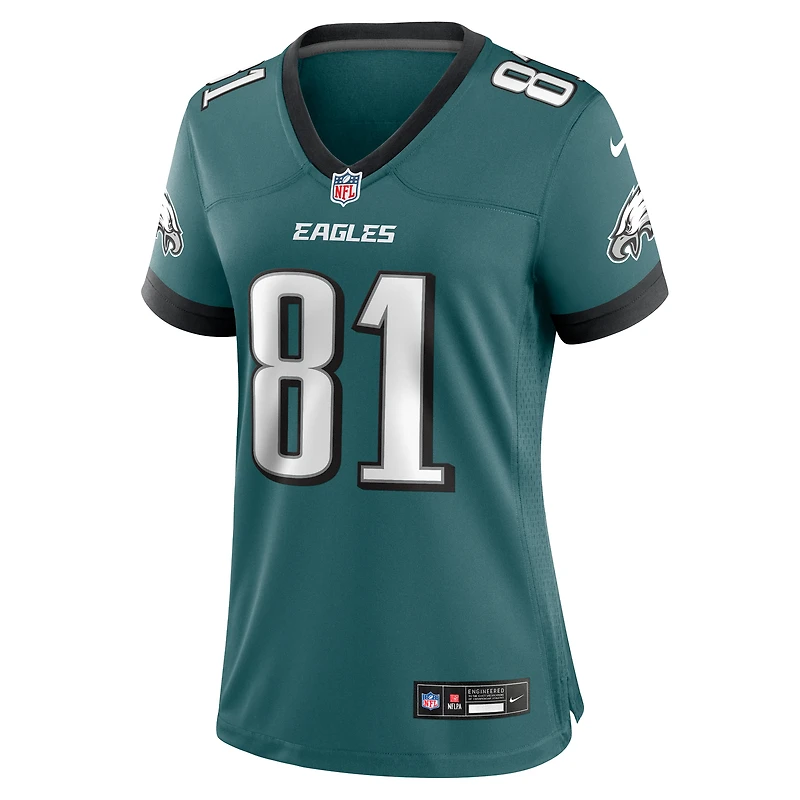 Maillot de match Nike Grant Calcaterra pour femme, vert nuit, Philadelphia Eagles