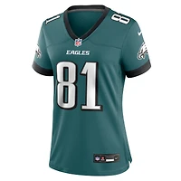 Maillot de match Nike Grant Calcaterra pour femme, vert nuit, Philadelphia Eagles