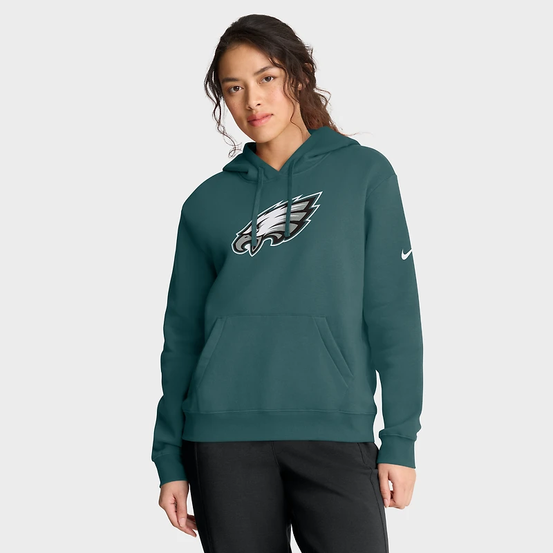 Sweat à capuche en molleton Nike vert Philadelphia Eagles Club pour femme