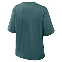T-shirt Nike vert Philadelphia Eagles Essential Script pour femme, coupe décontractée